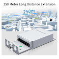 Miniatyrbillede 2 af 5: 5 Port Vandtæt POE Extender 4 Port Repeater 1000Mbps Udendørs Netværk IP55 VLAN 44-57V til POE Ca