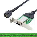 Miniatyrbild 4 av 5: Extern Mini SAS HD SFF-8088 26P PCBA Hona Adapter med Lågprofilfäste till SAS SFF-8643 12Gbps Extern 100-Ohm B