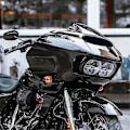 Miniatyrbillede 4 af 5: Vindskærms Trim Lys Vindskærm Kåbe LED Blinklys Kørelys Til Road Glide Modeller - Sort