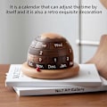 Miniatyrbillede 4 af 5: Rustik Træ Skrivebordskalender | Evigheds Skrivebordskalender | Træ Skrivebordskalender |