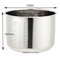 Miniatyrbilde 5 av 5: 6L Trykkoker Innerkjele Ris Trykkoker Liner Rustfritt Stål Innerkjele Minutt Trykk C