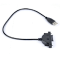 Miniatyrbild 1 av 3: Notebook optisk enhet SATA till USB enkel drivenhet extern optisk enhetslåda överföringskabel USB extern 7+6 konverteringslinje