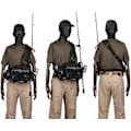 Miniatyrbillede 4 af 5: Fisketaske, Multifunktionel Slidstærk Vandafvisende Talje- & Crossbodytaske med Stangholder, til Udendørs Fiskeri Vandring, Sort