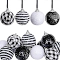 Miniatyrbilde 1 av 5: 12 stk. Julekuler Juleanheng Juletrepynt Flerfarget Ball Hjemmefest Ornamenter Sett Jul 2023 Nyttår