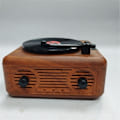 Miniatyrbild 5 av 5: Retro Högtalare Bärbar Bluetooth Högtalare Subwoofer Ljudlåda För Kontor Utomhus Hemspelare Vit