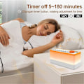 Miniatyrbillede 5 af 5: White Noise Sleep Sound Machine med 8 Naturlyde, Bærbar Bluetooth Højttaler, 12 Farver Natlampe