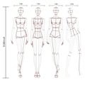 Miniatyrbild 4 av 5: Fashion Illustration Linjaler Skissmallar Linjal Sömnad Typ A