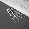 Miniatyrbillede 3 af 5: Sølv Cubic Zirconia Kvast Kæde Hoop Øreringe til Kvinder Piger Små Hoop Øreringe