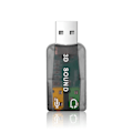 Pikkukuva 2 / 5: Ulkoinen USB-äänikorttisovitin Audio 5.1 Virtuaalinen 3D USB - 3,5 mm:n mikrofoni kaiutin kuulokeliitäntä kannettavan tietokoneen sovittimelle