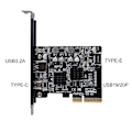 Pikkukuva 3 / 5: 2-portinen USB 3.2 -erityisnosto kortti PCIe-muunnin PCI-e X4 USB3.2 -sovitinkortti