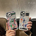 Pikkukuva 3 / 5: Sopii iPhone13Pro:lle suojakotelo Abstrakti taidegraffiti puhelimen kotelo Henkilökohtainen iPhone13Pro iskunkestävä puhelimen kotelo