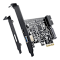 Pikkukuva 1 / 5: PCI-E 1X USB 3.2 Gen1 USB3.2 Type-C etupaneeliadapterikortti 2 porttia (Type C+ Type A) Laajennuskortti