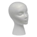 Miniatyrbilde 1 av 2: Skum Mannekeng Parykk Hode Display Hatt Caps Parykkholder - Hvit Styrofoam Hode