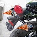 Miniatyrbillede 4 af 5: Røg Bombe Blinklys Linse Dæksel til Touring Road Glide Road 3-1/4 Tommer Flad Blinklys Lys B