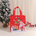 Miniatyrbilde 3 av 5: 12-pakning Juleposer med Håndtak, Gjenbrukbare Gaveposer, Handleposer, Gaveinnpakningsposer for Julebord