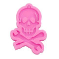 Miniatyrbillede 1 af 3: Skinnende Kranie Skruenøgle Epoxy Resin Form DIY Håndværk Nøglering Vedhæng Silikoneform