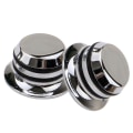 Miniatyrbilde 2 av 5: 3 stk Gitar Metall Topphatt Tone Tuning Knapper For Fender Elektrisk Gitar Jazz Bass Lp St Krom