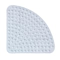 Miniatyrbillede 3 af 5: Bruseindsats Brusemåtte Kvart Cirkel Hjørne Anti-skrid Måtte Til Hjørnebrusere 52*53cm