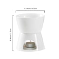Miniatyrbild 3 av 5: Chokladfonduekoppar med gafflar, smältkoppar för choklad, smör, keramik, varm gryta, ostfondue, simmrande mugg, te-ljus, fonduegryta