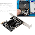 Miniatyrbillede 5 af 5: PCIE til Power ESATA Udvidelseskort 2 Port 6.0Gbps Understøtter Hot Swap Plug and Play PCI Express SATA Kort til Desktop YEMMA