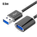 Pikkukuva 1 / 4: USB-kaapelin jatkojohto USB 2.0 USB 3.0 -kaapeli A-uros - A-naaras Usb hyvä