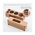 Pikkukuva 3 / 5: Espresso Tamper -pidiketeline, 5-reikäinen ei-puinen espresso tamper -mattojalusta Tamper-teline puupohjalla ja matolla