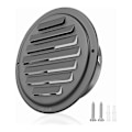 Miniatyrbillede 1 af 5: 4 tommer 304 Rustfrit Stål Luftventiler, Lamellgitterdæksel Ventilationshætte Flad Kanalisering Ventilation Luftventil Væg Luftudløb