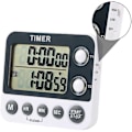 Miniatyrbilde 2 av 4: Digitalt Kjøkkentimer Magnetisk Stor Skjerm Nedtellingstimer Klokke 2 Kanaler Sett 99 Timer