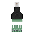 Miniatyrbilde 5 av 5: Ethernet RJ12 Hann til 6-Pinners Skruklemmer Adapter