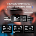 Miniatyrbillede 3 af 5: Uhf trådløs mikrofon sender modtager Xlr mikrofon trådløst system egnet til 48v kapacitiv mikrofon