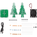 Miniatyrbillede 3 af 5: EEQKIT DIY Juletræer Loddeprojekt, 3D Juletræer LED Kits DIY Elektronisk Kit Loddemontage 7 Farver Sjov Kit