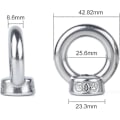 Miniatyrbilde 2 av 5: 8 stk. Ringmutter Rustfritt Stål, M10 Ringmutter Øyebolt Øyemutter Øyebolt Øyemuttere Maskinvare Ringformet Hunn Gjenget Festeskrue For Tau Montering Løfting