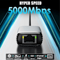 Miniatyrbilde 4 av 5: USB 3.2 til 5Gbps Ethernet-adapter RTL8157 5000Mbps RJ45 Nettverkskonverter for bærbar PC Støtter 5G, 2.5