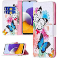 Miniatyrbillede 1 af 5: Kompatibel med Samsung S21  Etui Luksuriøs Elegant PU Læder Flip Folio Etui med Kortlomme Holder Tegnebog Støtte Magnetisk Spænde Dækning til Samsung G