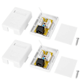 Miniatyrbilde 1 av 5: 2 stk. CAT6 Enkel Port RJ45 Overflatemontert Skrivebordsinformasjonsboks