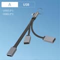 Miniatyrbillede 2 af 5: USB-C Hub 3 i 1 med understøttelse af tastatur/mus/U-disk OTG Type-C til USB 2.0/3.0 Type-C splitter til bærbar computer