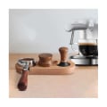 Miniatyrbilde 5 av 5: Kaffetamper-stativ, Solid trekaffeholder, Kaffefilter-tamper-stativ, Håndtak match