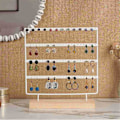 Miniatyrbillede 5 af 5: Sort 3-lags 72-hullers øreringe opbevaringsstativ smykke display stand øreringe halskæder ringe smykker