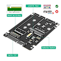 Miniatyrbilde 4 av 5: 2 i 1 Kombinert M.2 NGFF Key B & MSATA SSD til 2.5 SATA3 Adapter