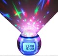 Digital LED Väckarklocka med Stjärnprojektor Musik Kalender Timer Termometer för Barn Småbarn Pojkar
