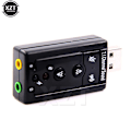 Pikkukuva 2 / 3: 7.1 Ulkoinen USB-äänikortti USB - 3,5 mm:n kuulokeliitäntään Audioadapteri Mikrofoniäänikortti Mac Win Compter Android Linuxille