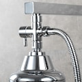 Miniatyrbillede 5 af 5: 2025 Egnet Massiv Messing 3-vejs Ventil G1/2\" Håndbruser Brusekomponenter Universal Beslag, Krom DSF007