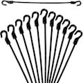Miniatyrbillede 1 af 5: 12 stk. 8 tommer Bungee-snore med kroge, små Bungee-stropper Elastiske rebstropper, UV-bestandig sort gummikabel Bungee-stropper til bagage, camping