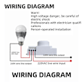 Miniatyrbillede 1 af 5: 5.8GHz Mikrobølge Radar Sensor Kontakt Knap Kontakt Justering LED Lys Sensor Kontakt Menneskelig Bevægelsesdetektor