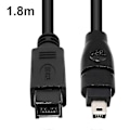Miniatyrbillede 2 af 5: 1394 Firewire 800 til 400 Firewire Firewire 9 til 4 Datakabel 1394 Kabel 1,8 Meter Sort