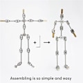Miniatyrbild 2 av 5: Armaturkit - DIY Metall Dockfigur Skelett, Lätt att Montera, Animerad Karaktärsdesign, för Stop Motion Animation