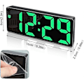 Miniatyrbild 2 av 3: Stor LED-display Digital Väckarklocka med Snooze-funktion - Spegelyta - USB-laddningsanslutning