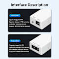 Miniatyrbilde 1 av 5: 2 Port Gigabit POE Repeater 100/1000M 1 til 2 PoE-forlenger med IEEE802.3af/at PlugandPlay 48V for S