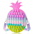 Miniatyrbild 1 av 5: Pop Ananas Väska Fidget Leksaker för Flickor, Stor Regnbåge Pop Fidget Väska, Färgglada Tryck Bubbla Stress Relief Sensoriska Leksaker, Handväska Bästa Födelsedagspresent