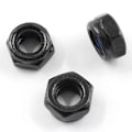 Pikkukuva 3 / 5: 50 KPL M3 x 0,5 mm Nylon Insert Hex Lock -lukkomutterit, musta sinkitty nylonlukkomutterit